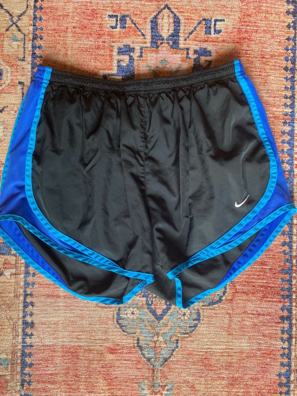 Nike Black Shorts with Bright Blue Trim